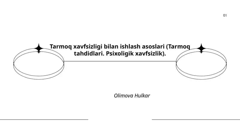 Tarmoq xavfsizligi bilan ishlash asoslari