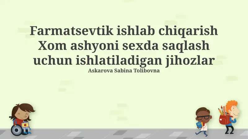 Xom ashyoni saqlash