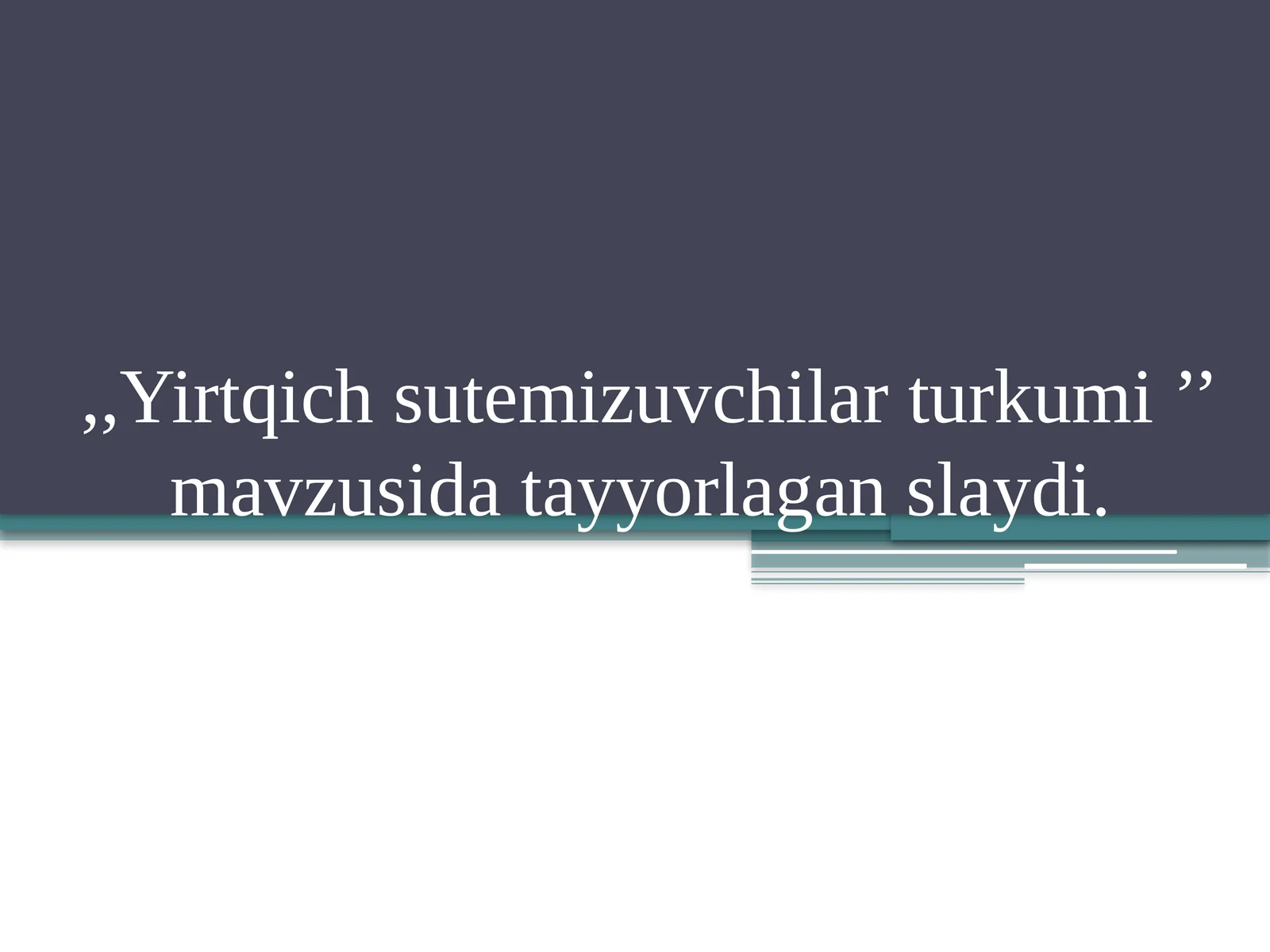 Yirtqich sutemizuvchilar turkumi
