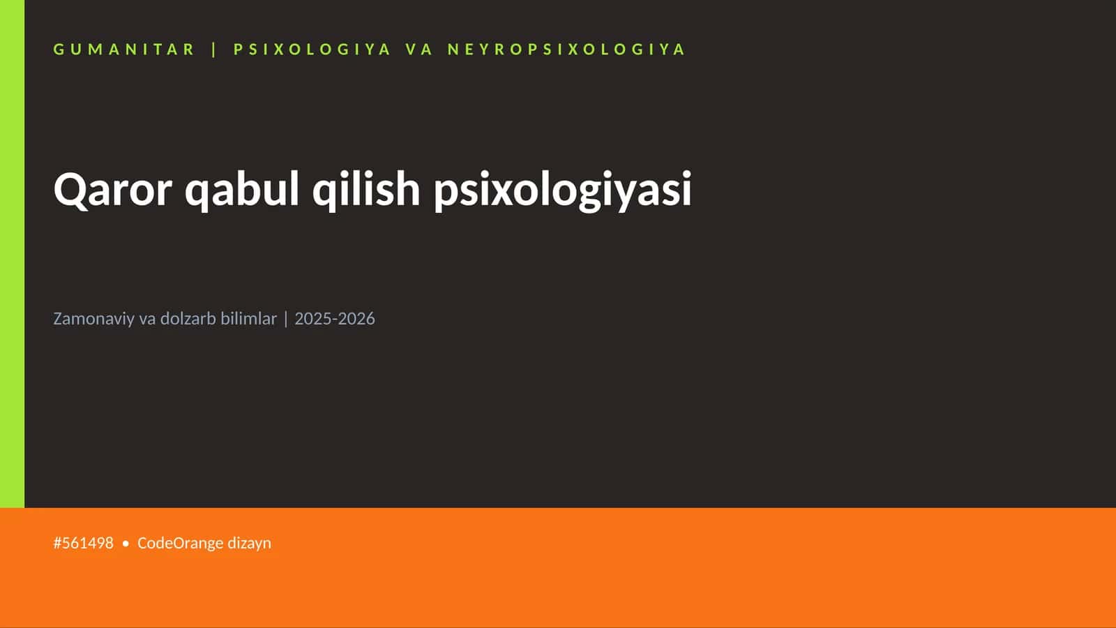 Qaror qabul qilish psixologiyasi