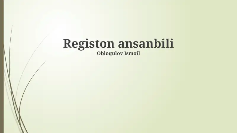 Registon ansanbili