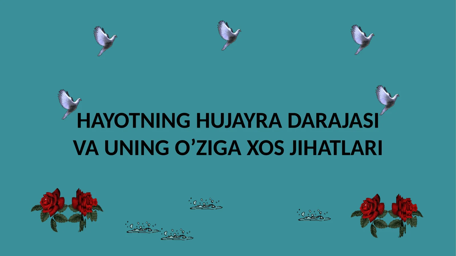 HAYOTNING HUJAYRADARAJASIVA UNINGO’ZIGAXOS JIHATLARI