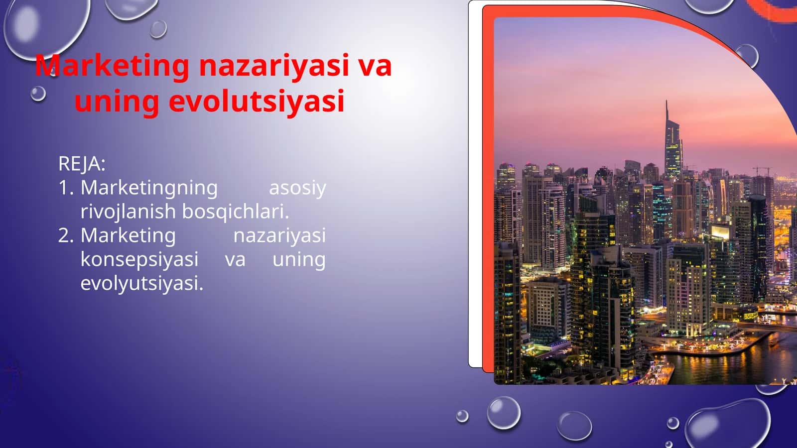Marketingning asosiy rivojlanish bosqichlari