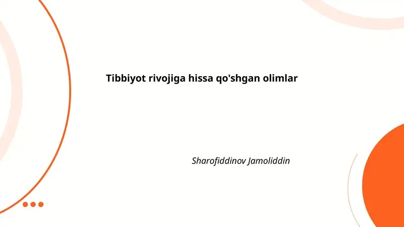 Ibn Sino va Tibbiyot
