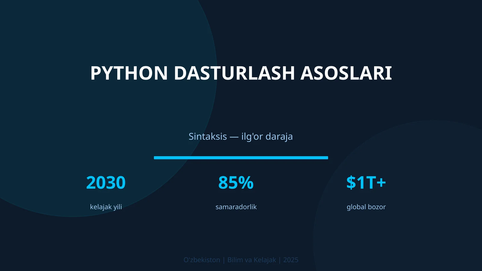 Python dasturlash asoslari