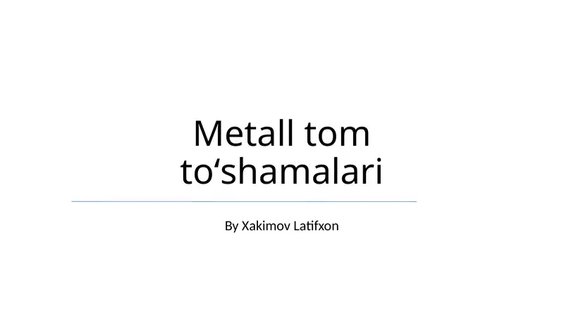 Metall to'shak ramkalar