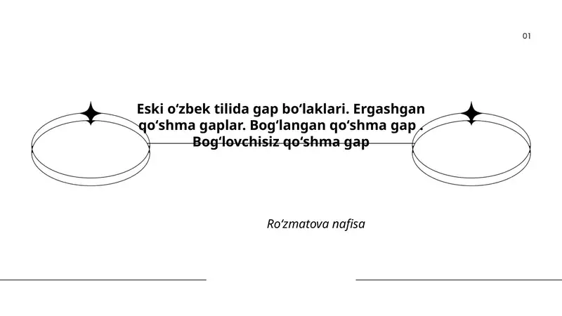 Eski oʻzbek tilida gap boʻlaklari