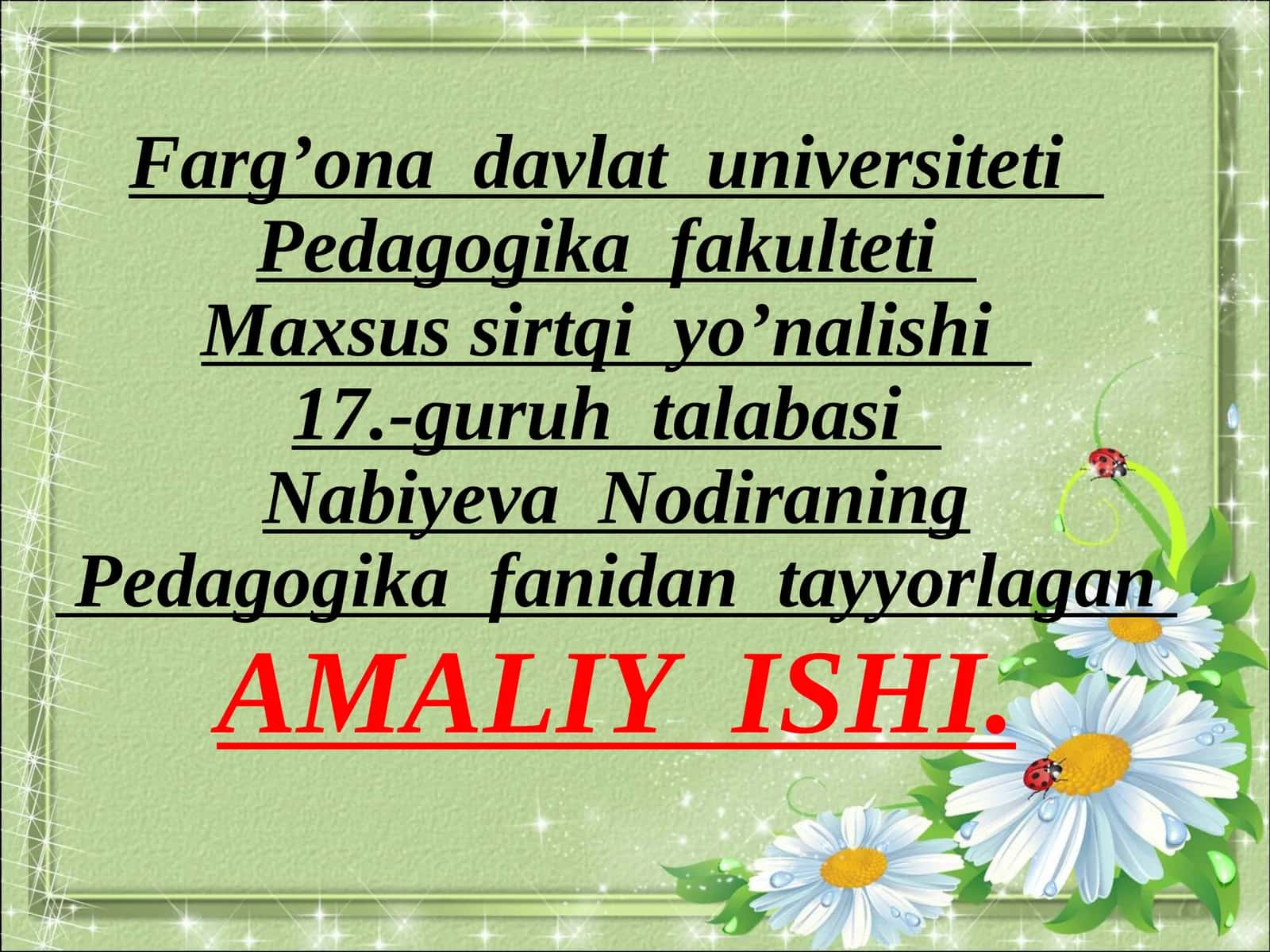 AMALIY ISH