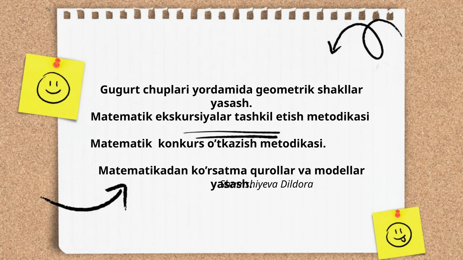 Matematikdan ko’rsatma qurollar va modellar yasash