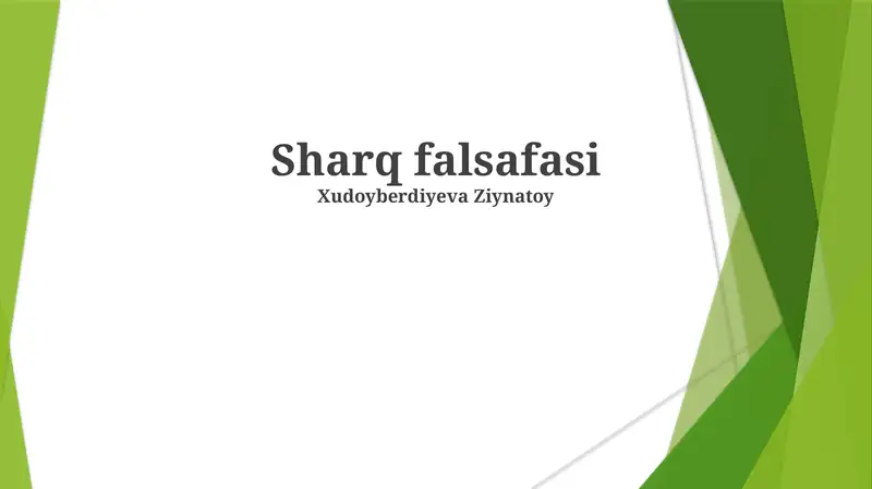 Sharq falsafasi