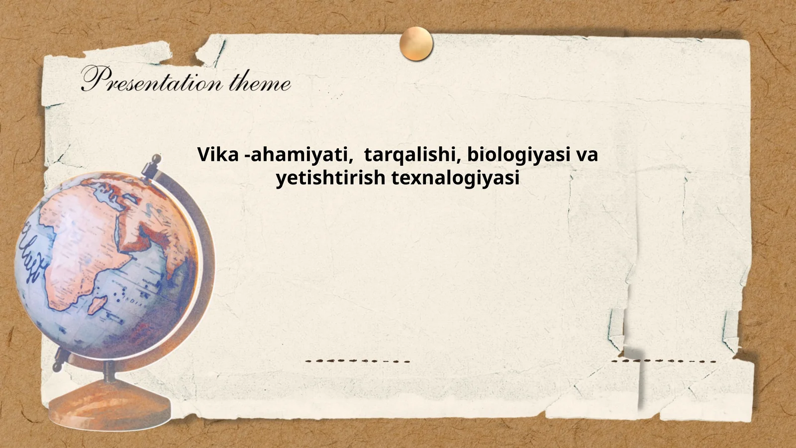 Vika -ahamiyati, tarqalishi, biologiyasi va yetishtirish texnalogiyasi