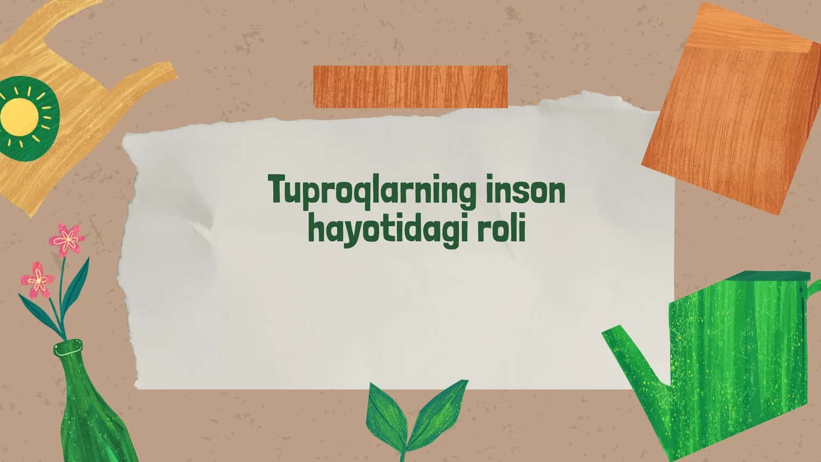 Tuproqlarning inson hayotida g'iroli