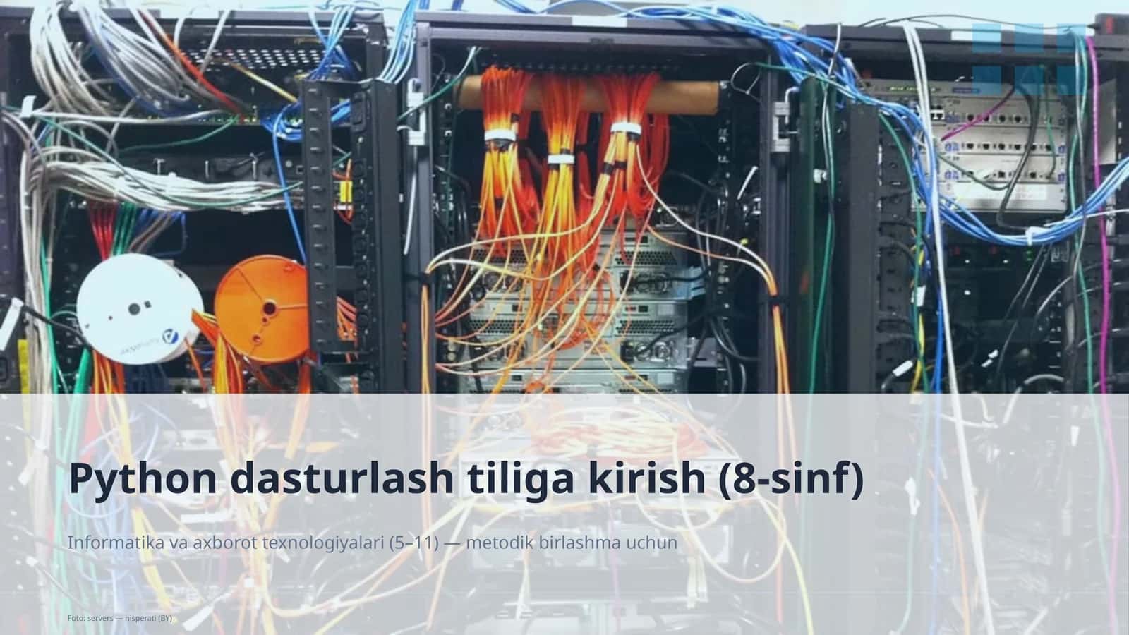 Python dasturlash tiliga kirish (8-sinf)