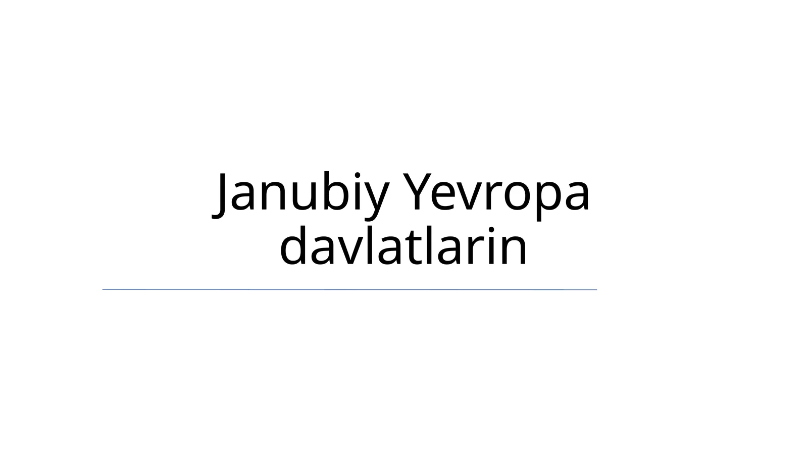 Janubiy Yevropa davlatlarin