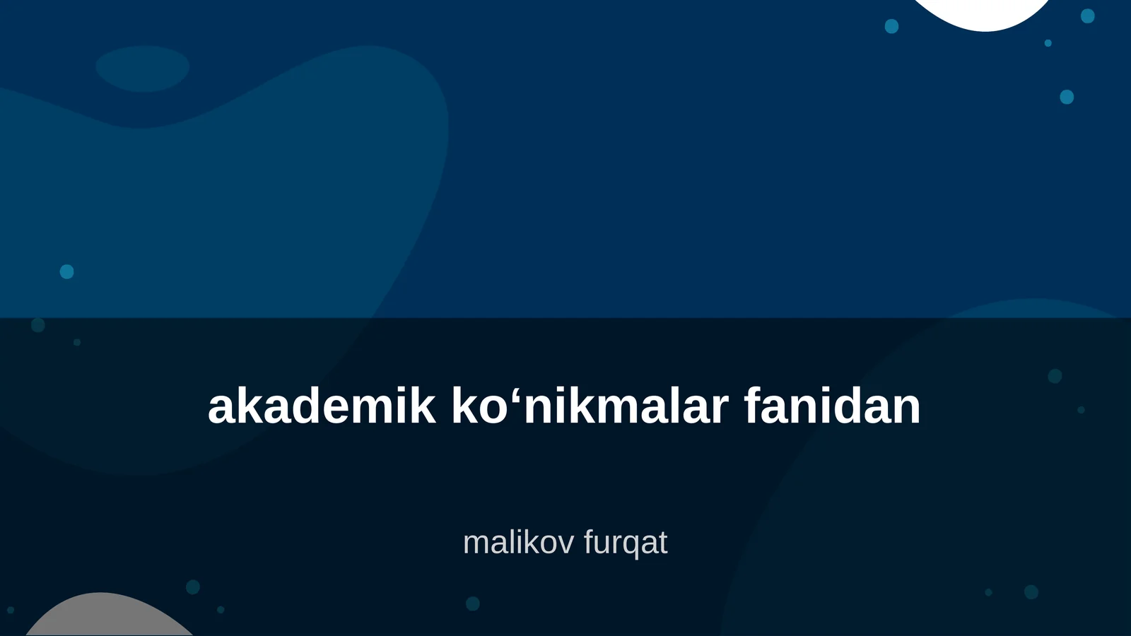 Akademik koʻnikmalar