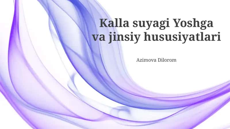 Sovuq Suvning Yoshi Va Jins Xususiyatlariga Ta'siri