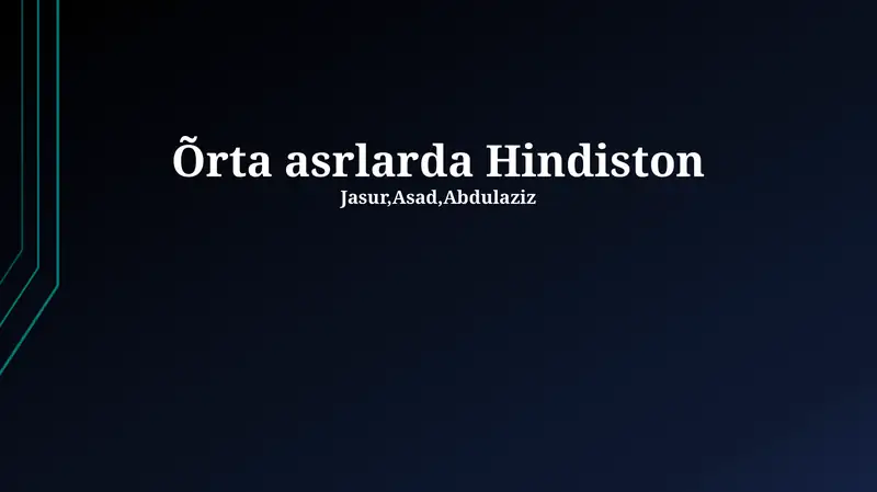 O'rta asrlarda Hindiston: Siyosat, Iqtisodiyot va Jamiyat