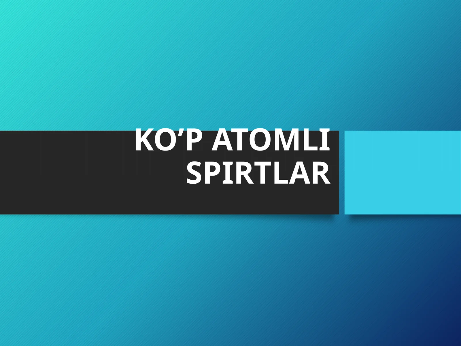 Ko'p atomli spirtlar
