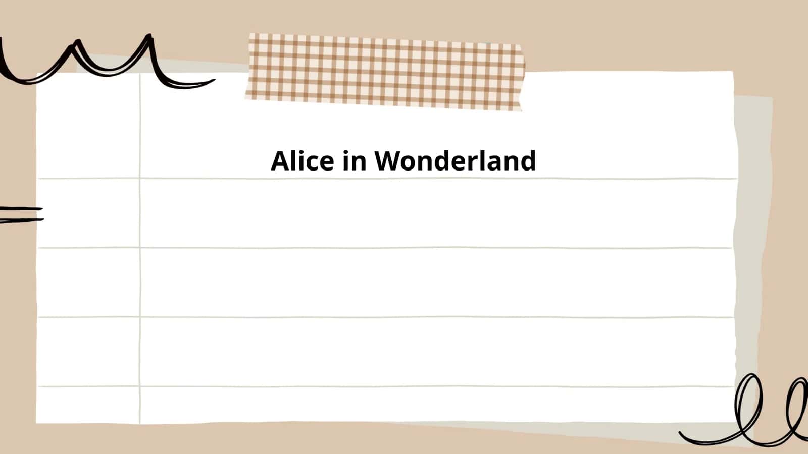 Alice in Wonderland