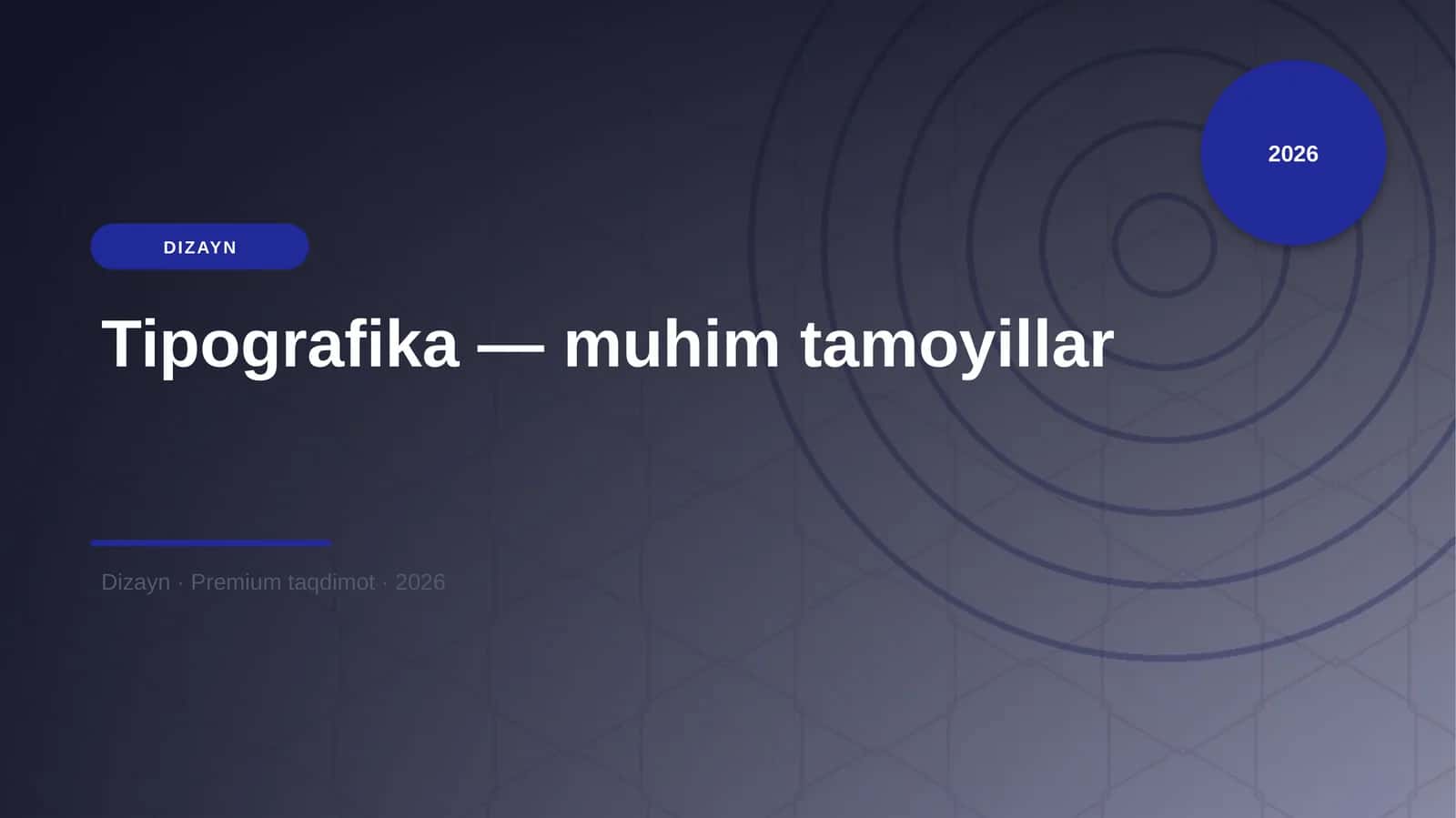 Tipografika — muhim tamoyillar