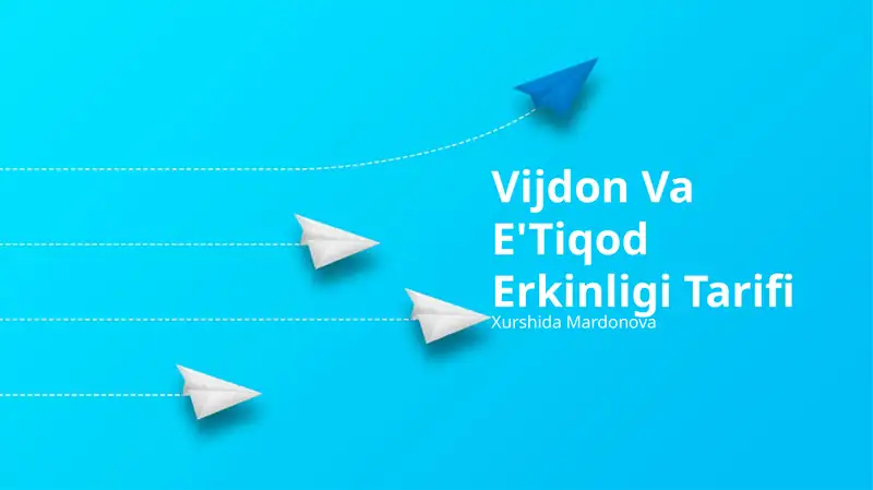 Vijdon Va E'Tiqod Erkinligi Tarifi