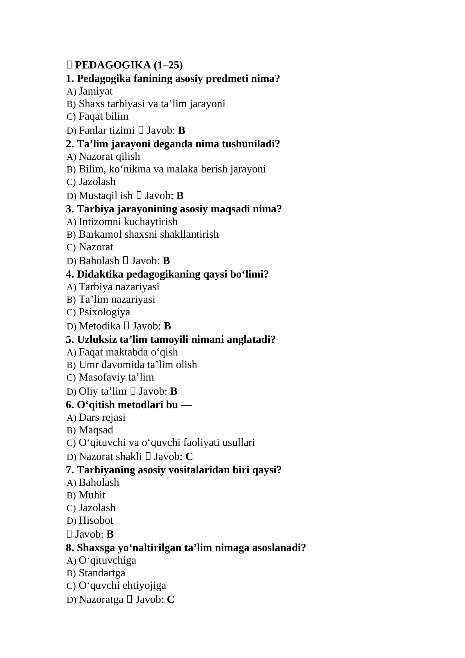 Maktab maslahatchisi lavozimi uchun 300 test