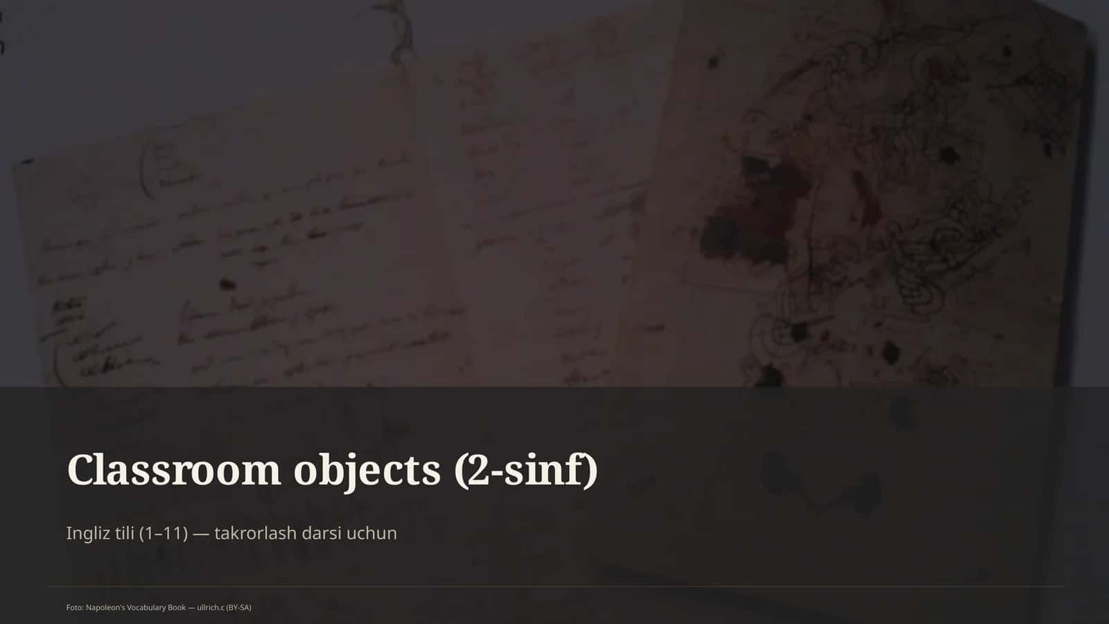 Classroom objects (2-sinf)