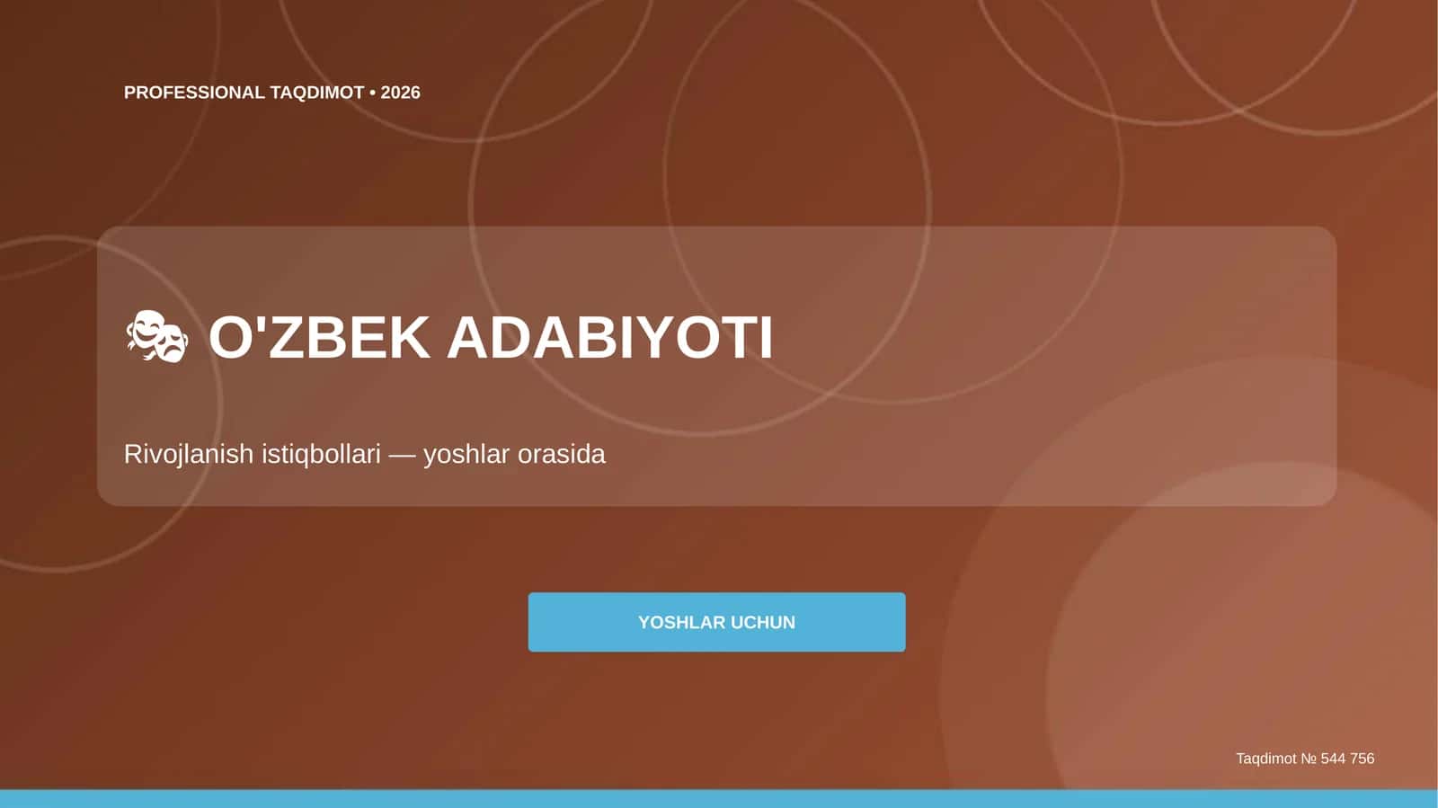 O'zbek adabiyoti: rivojlanish istiqbollari (yoshlar orasida)
