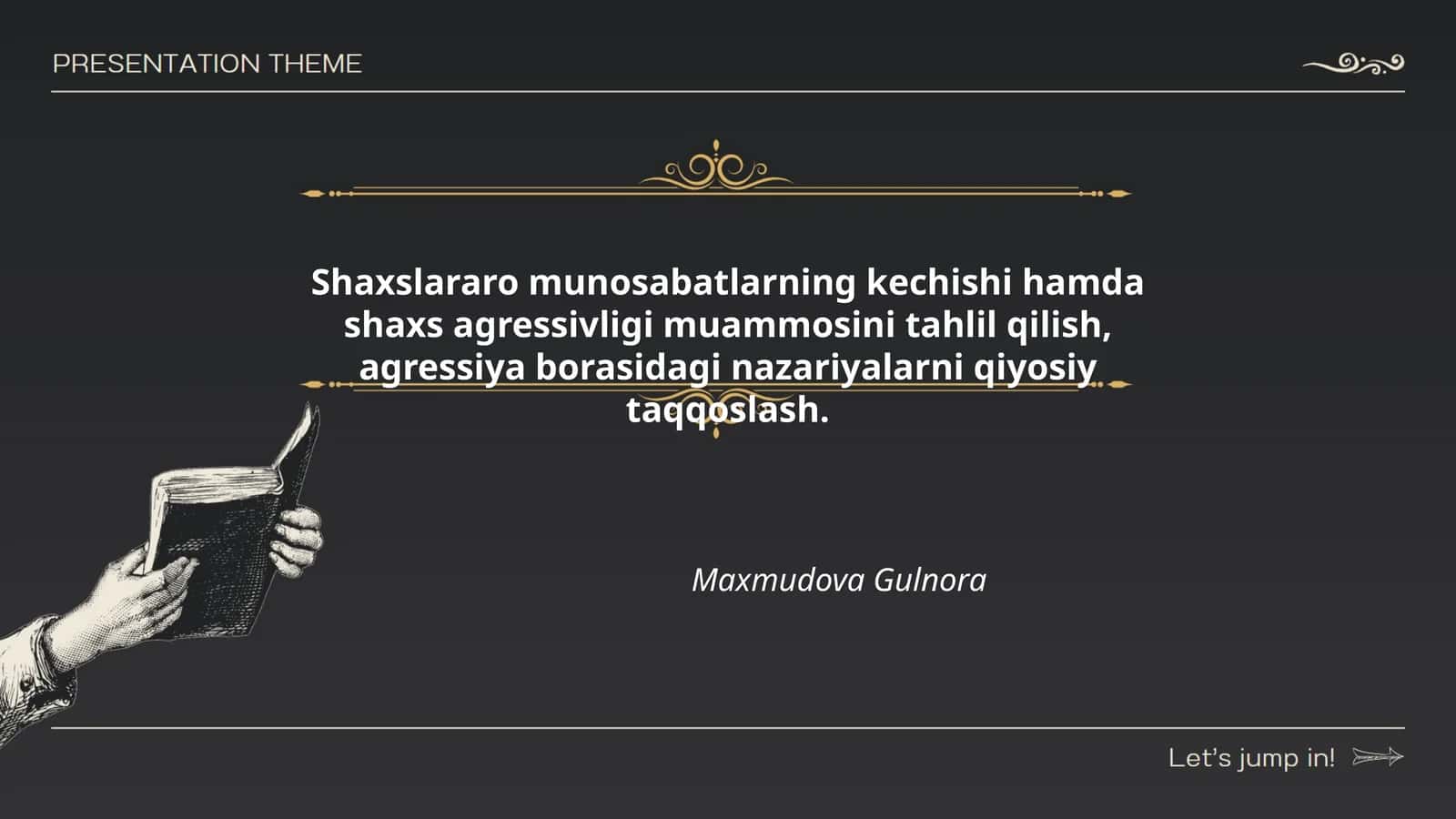 Shaxslararo munosabatlar