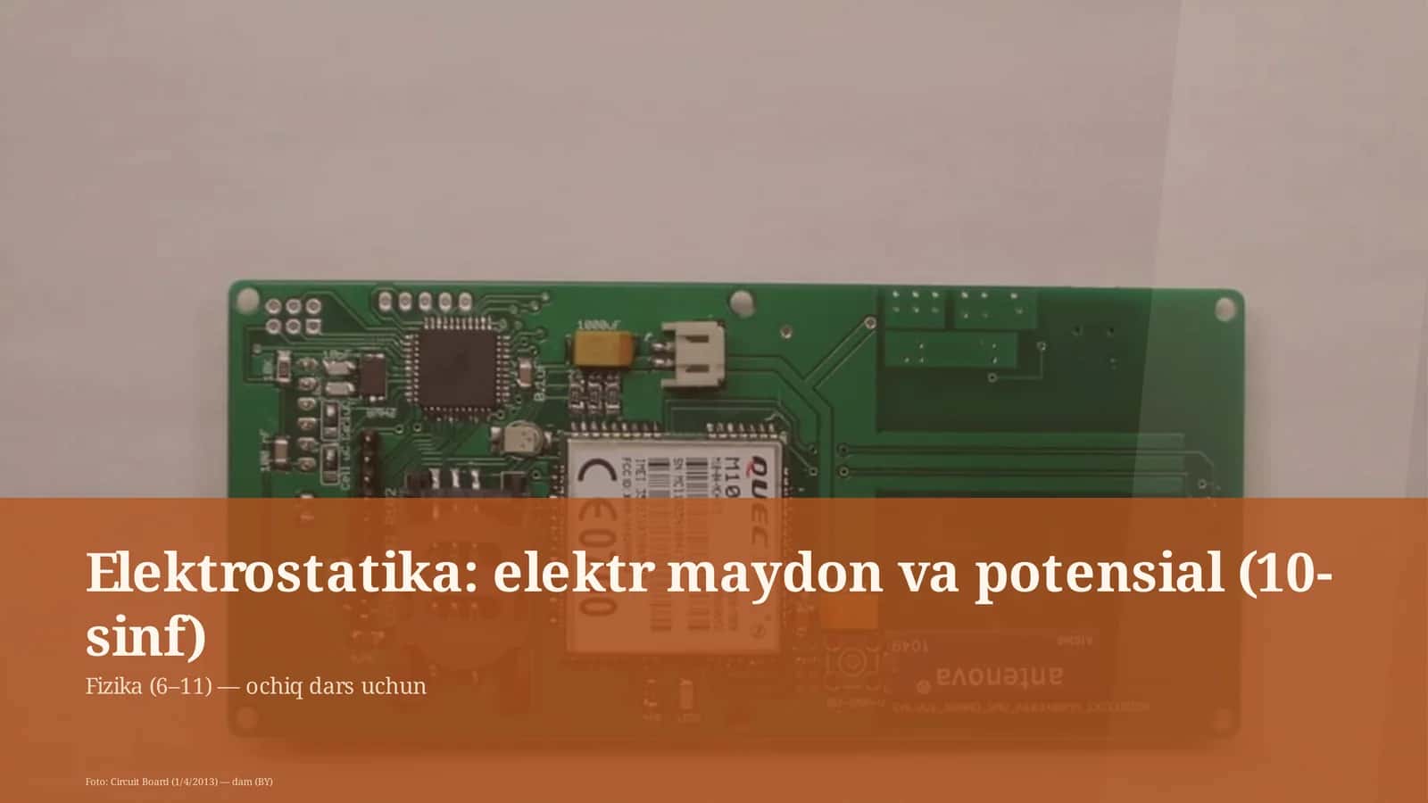 Elektrostatika: elektr maydon va potensial (10-sinf)