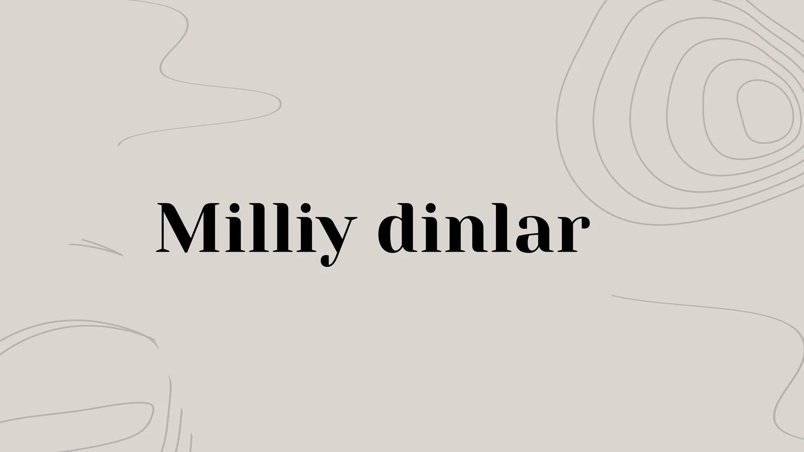 Milliy dinlar