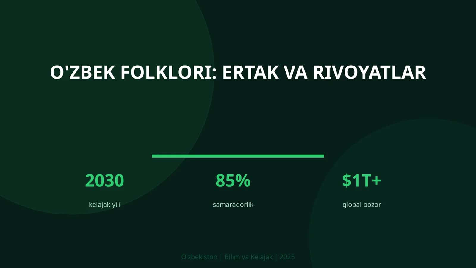 O'zbek folklori: ertak va rivoyatlar