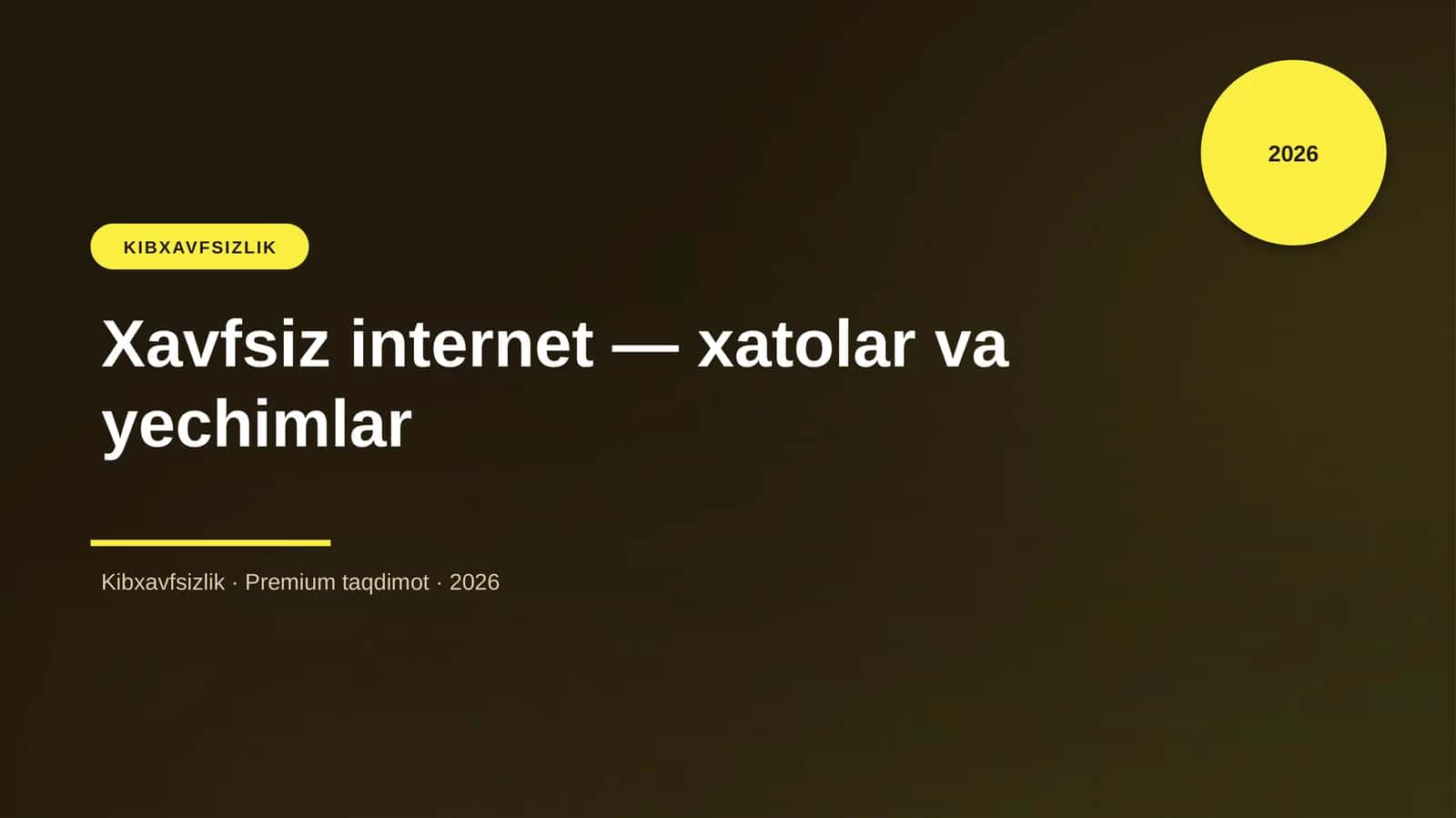 Xavfsiz internet — xatolar va yechimlar