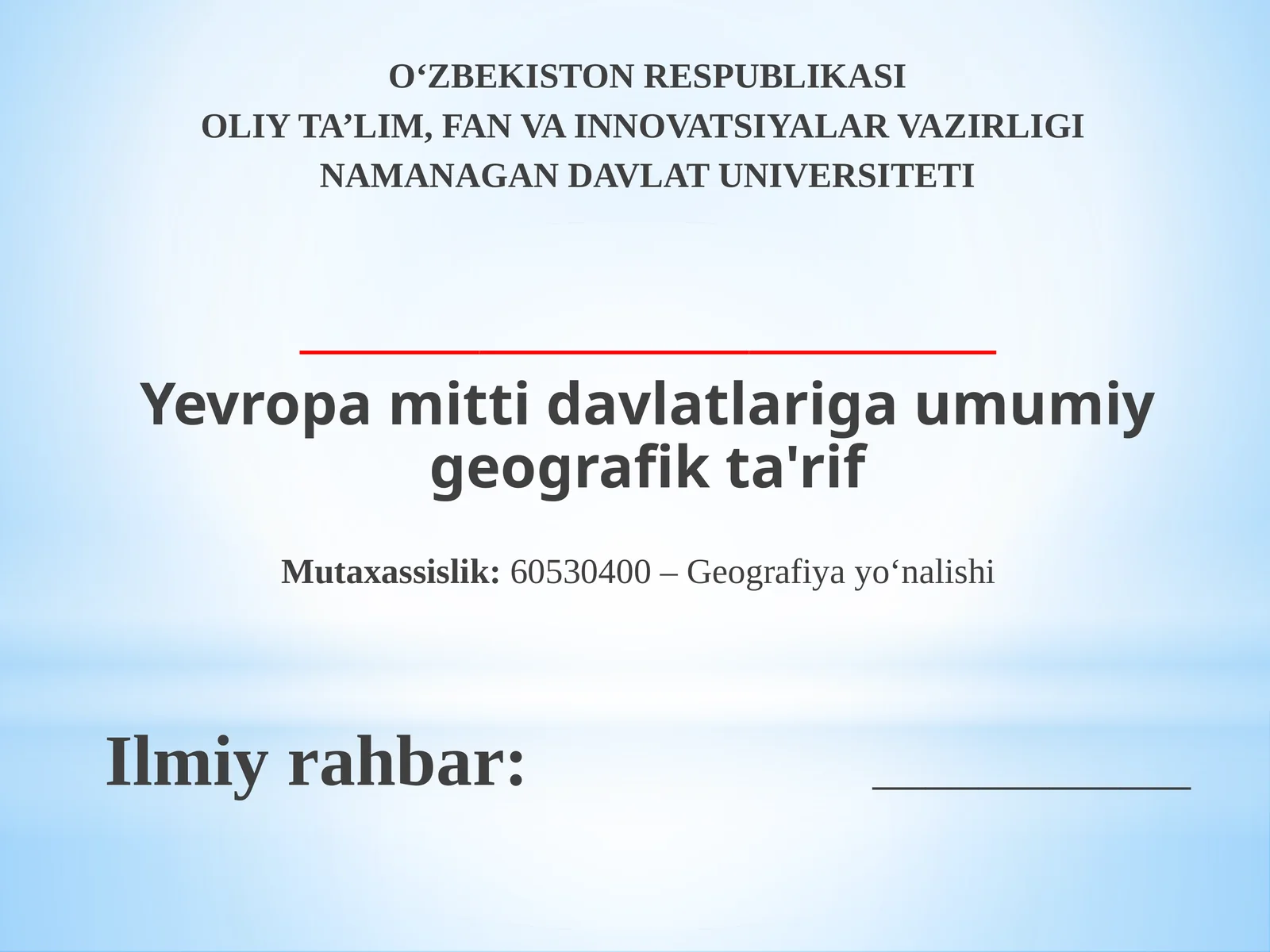 Yevropa mitti davlatlariga umumiy geografik ta'rif