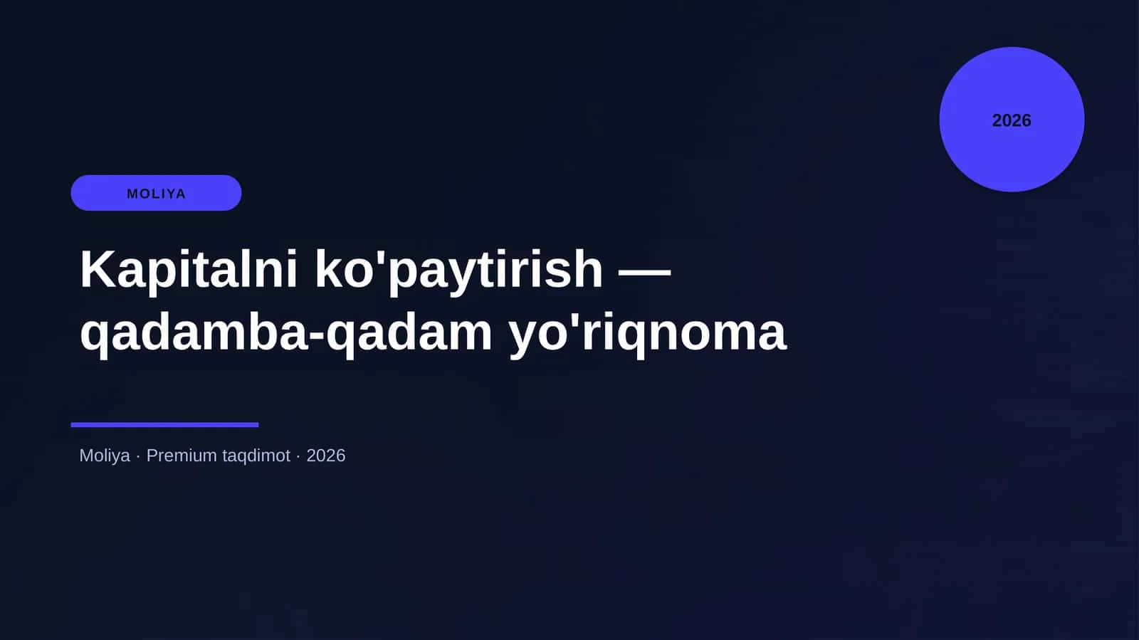 Kapitalni ko'paytirish — qadamba-qadam yo'riqnoma