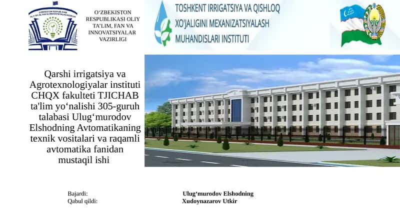 Avtomatika- fan va texnika