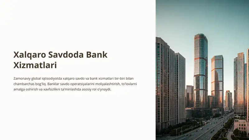 Xalqaro Savdoda BankXizmatlari