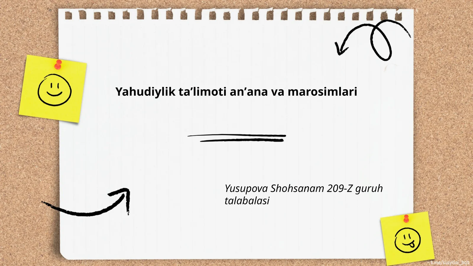 Yahudiylik taʼlimoti anʼana va marosimlari