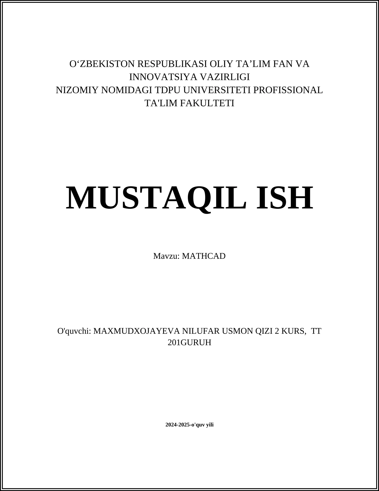Mathcad