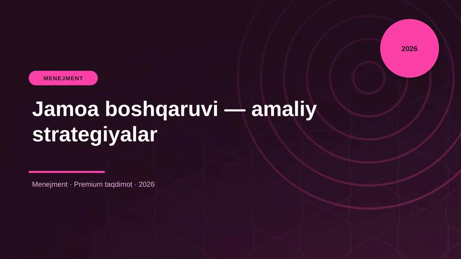 Jamoa boshqaruvi — amaliy strategiyalar