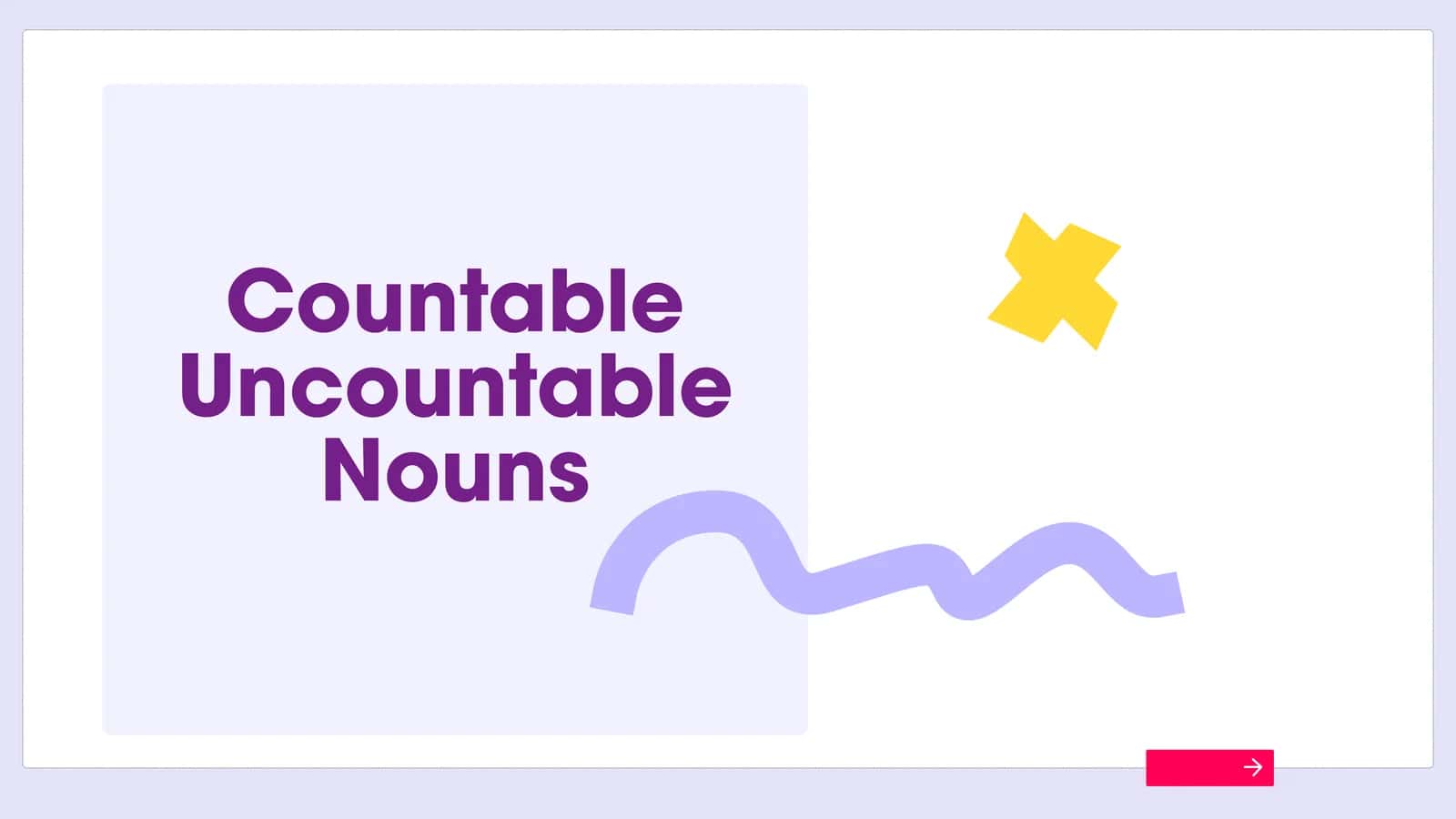 COUNTABLE NOUNS