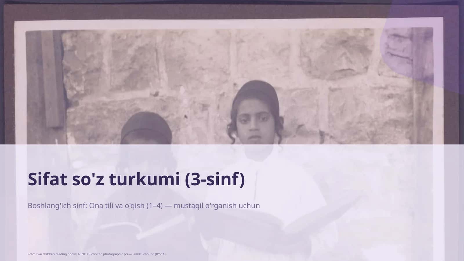Sifat so'z turkumi (3-sinf)