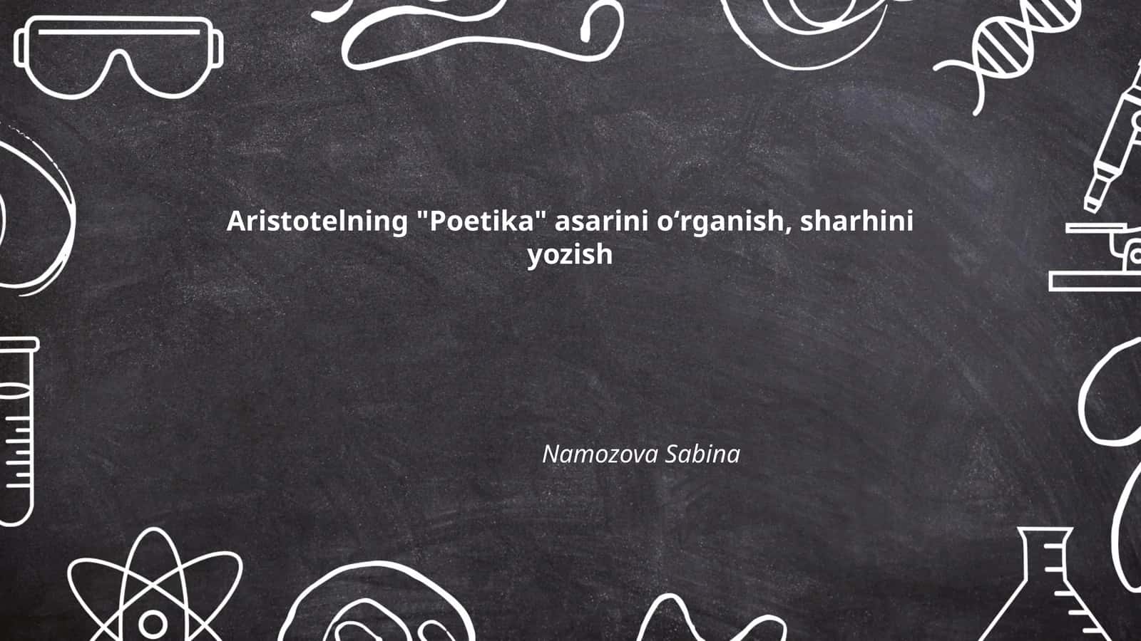 Аристотельнинг "Поэтика"