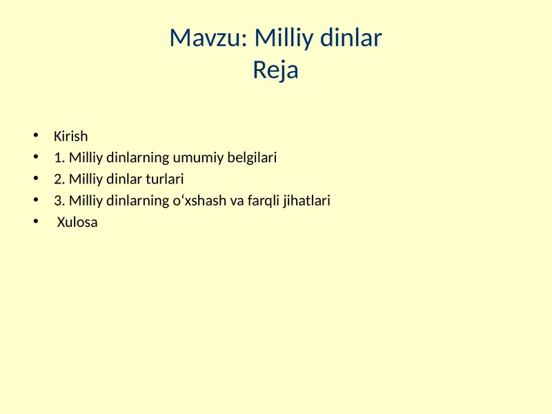 Milliy dinlar