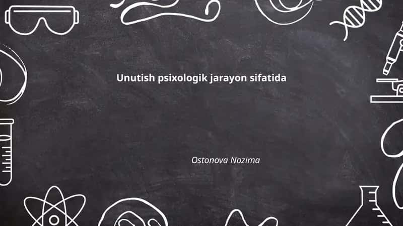 Unutish psixologik jarayon sifatida