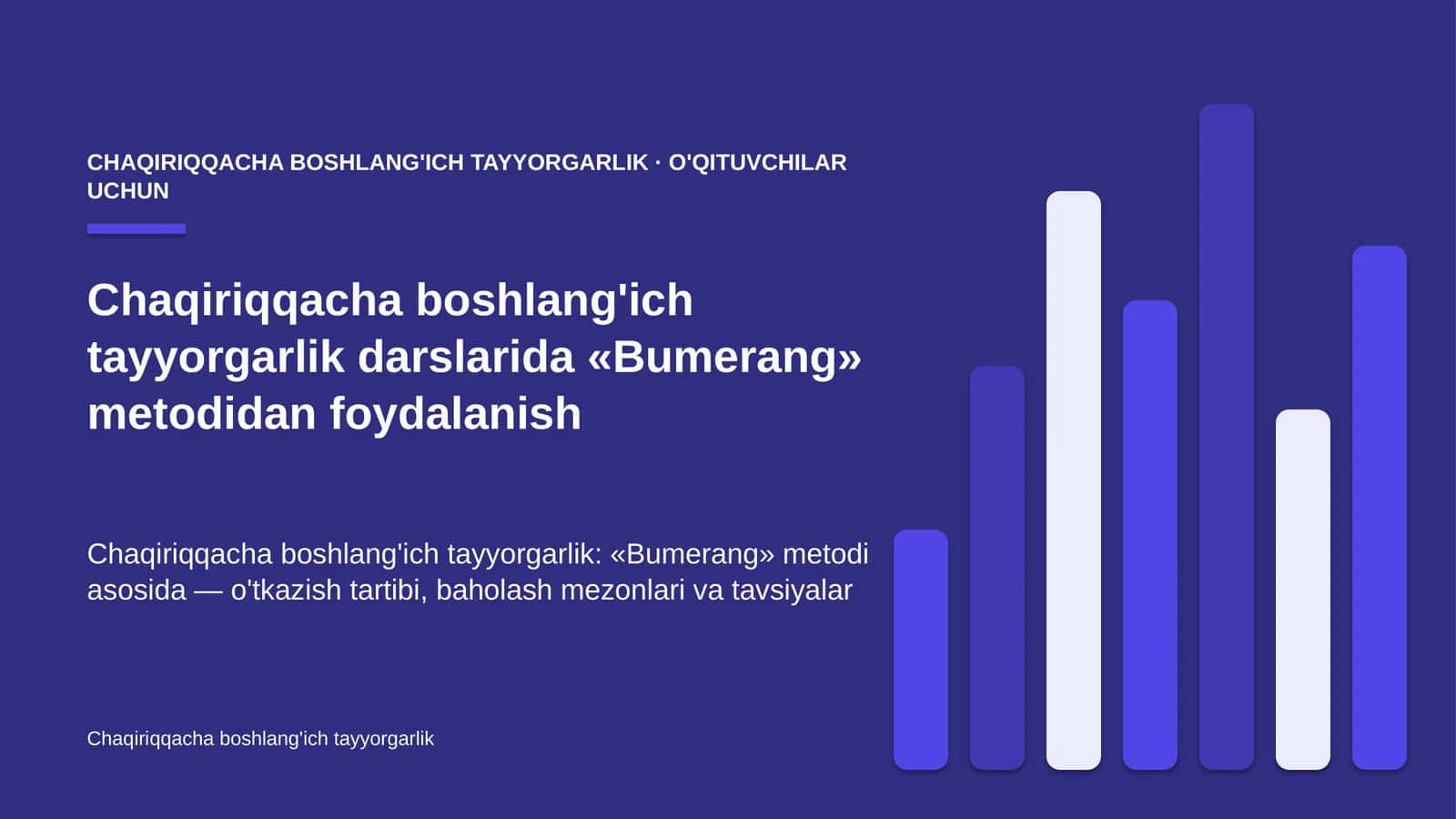 chaqiriqqacha boshlang'ich tayyorgarlik darslarida bumerang metodidan foydalanish 4063