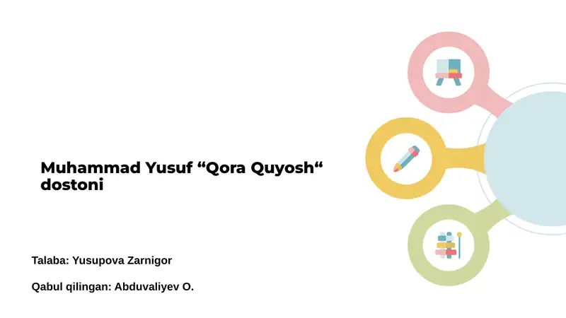 Muhammad Yusuf “Qora Quyosh“ dostoni