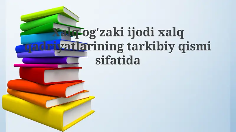Xalq og'zaki ijodi