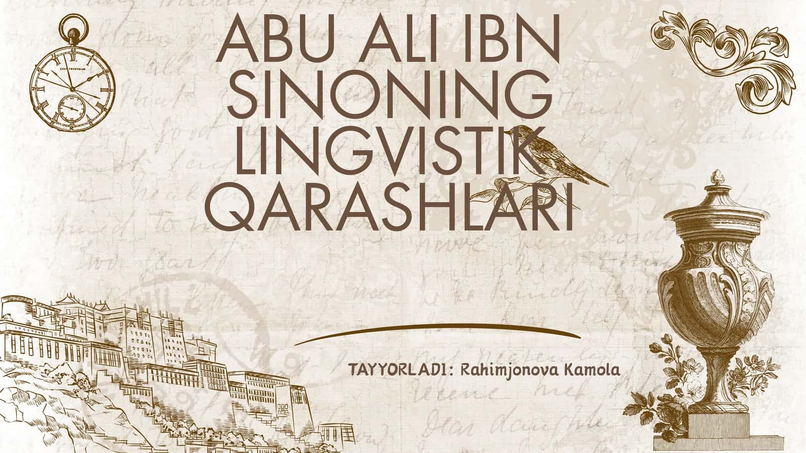 Abu Ali Ibn Sinoning Lingvistik Qarashlari