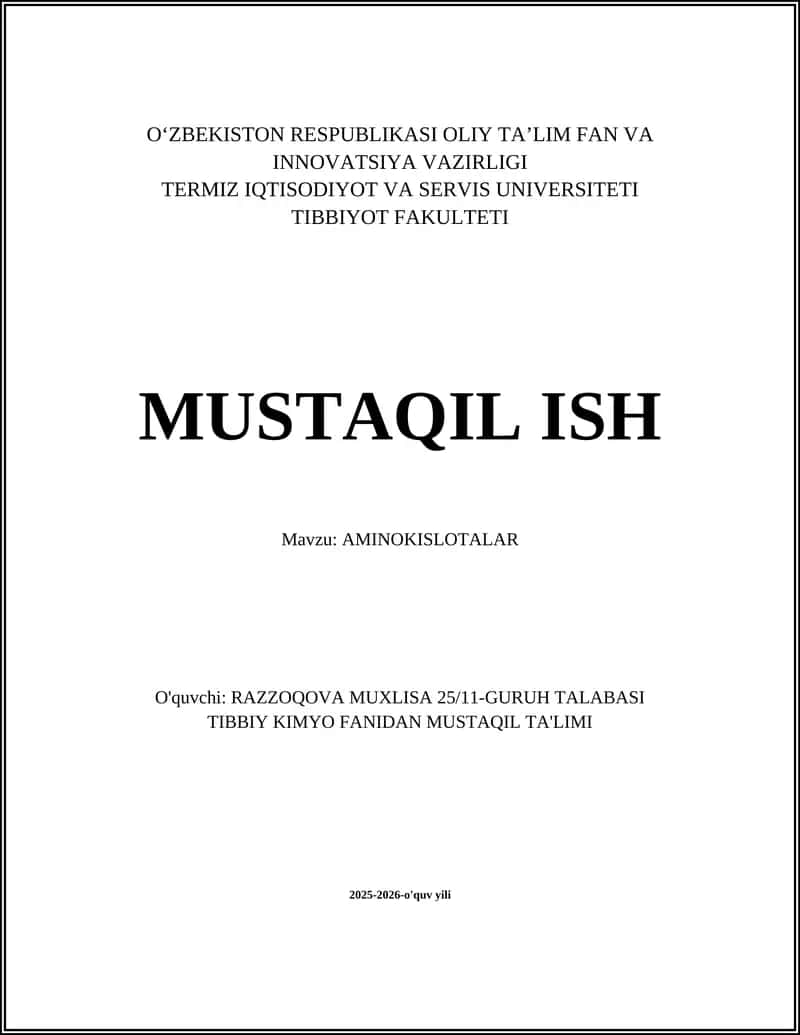Aminokislotalar
